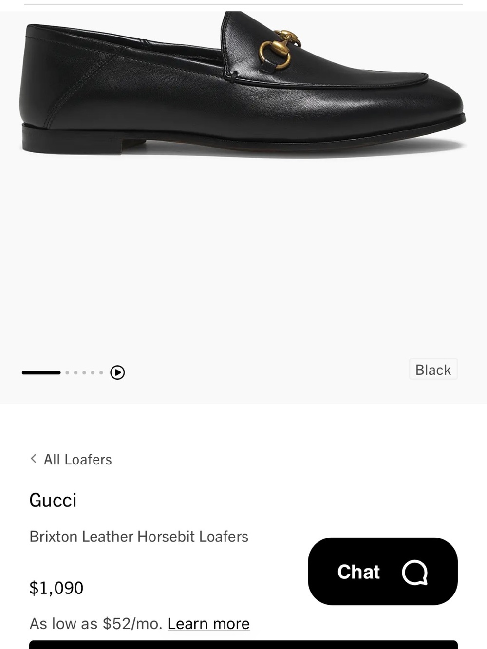 Gucci Brixton Black Leather loafers with Horse-bit/ convertible slides - Picture 2 of 7